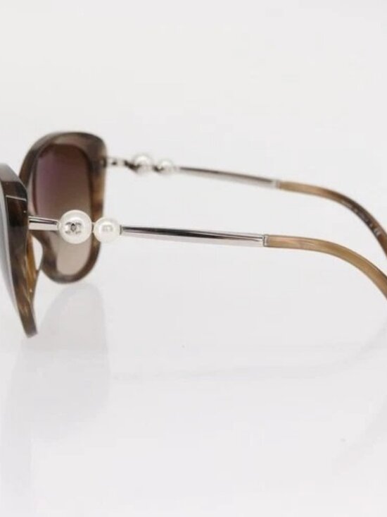 CHANEL Sunglasses plastic Brown CC Auth BA8711V main image 6